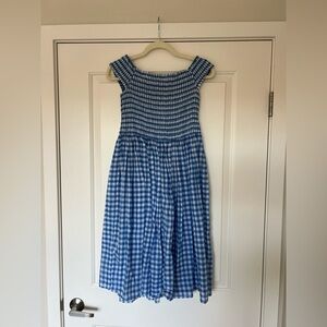 J. Crew Womens Blue and White Gingham Midi Cotton Dress size M